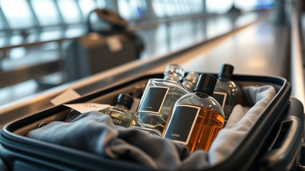 pack perfume carefully securely