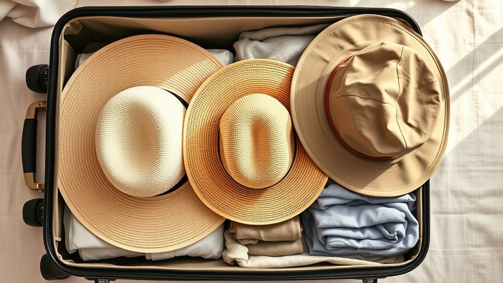 packable and rigid hats