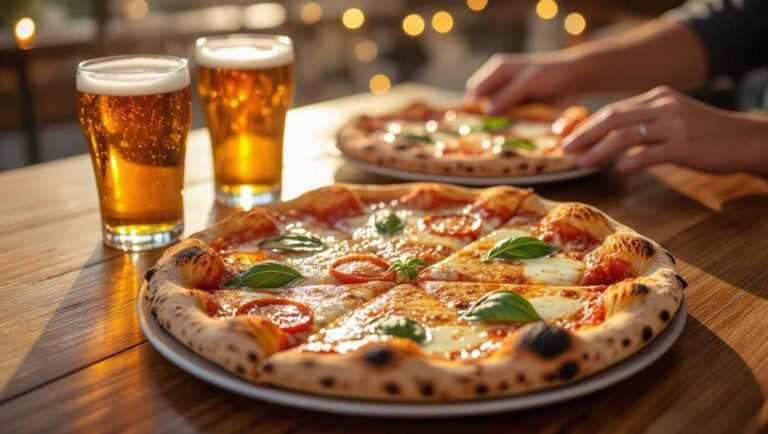 pizza and beer celebration