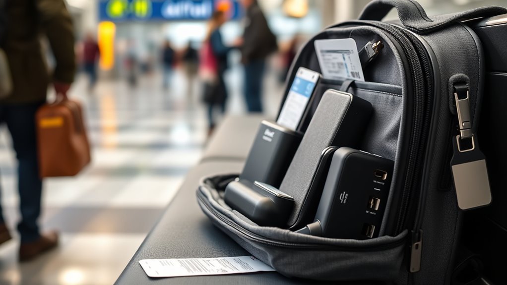 power banks permitted onboard