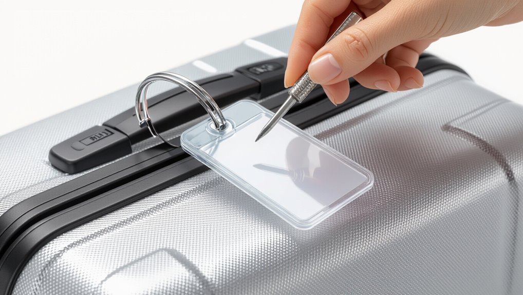 quickly remove luggage tag