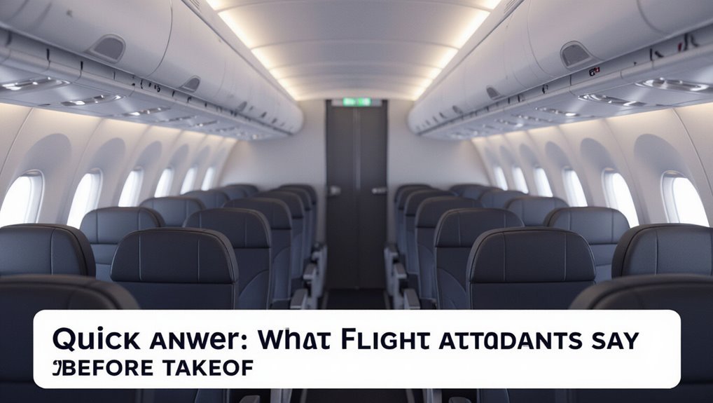 safety announcements before takeoff