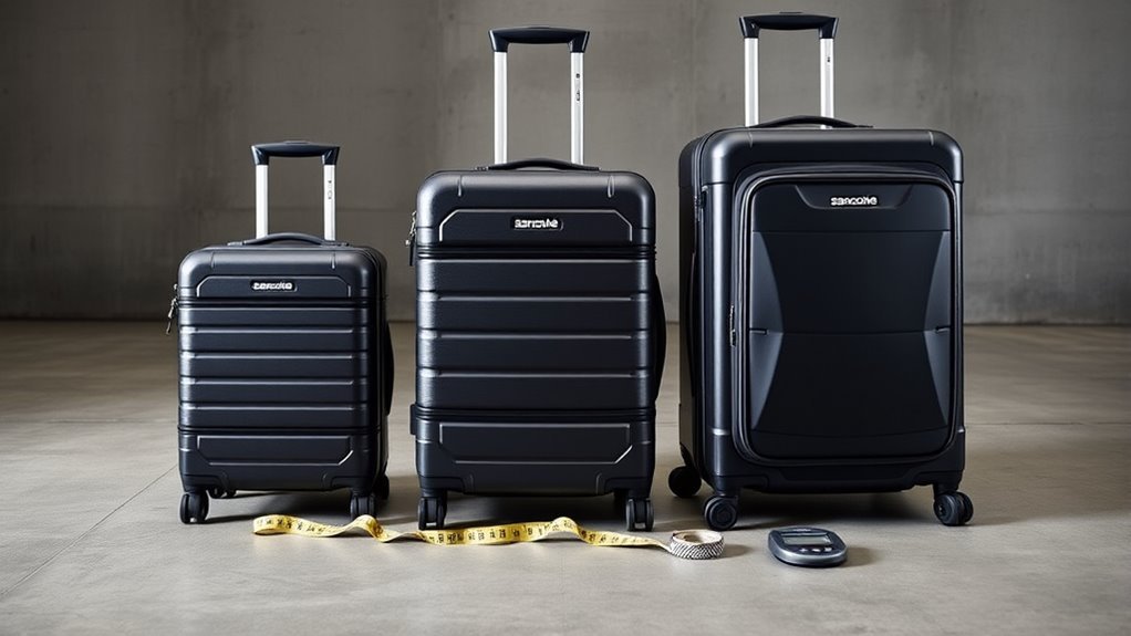 samsonite weight reference guide