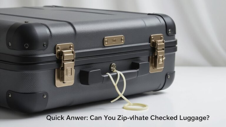 secure luggage with zip ties