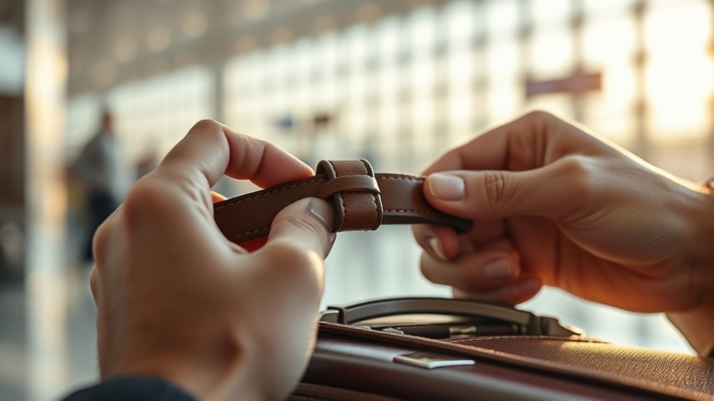 securely attach luggage tag