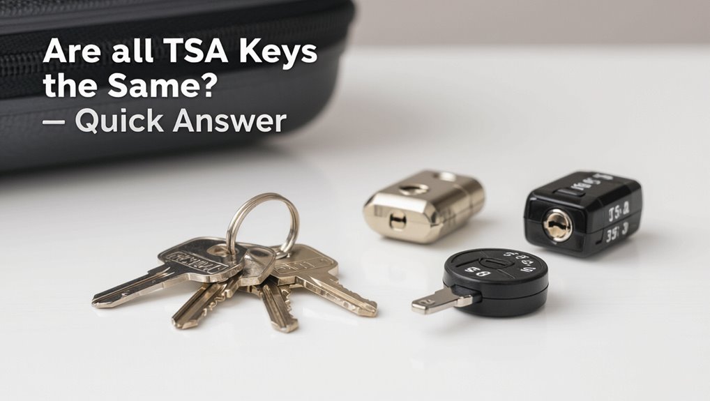 tsa keys vary by manufacturer