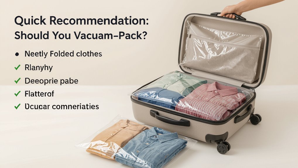 vacuum pack soft clothing items