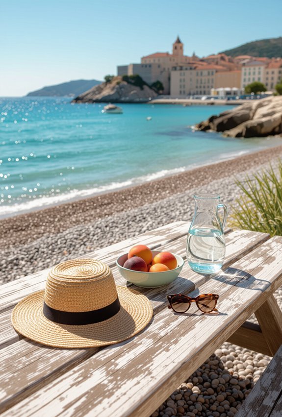 vibrant port sunlit beaches