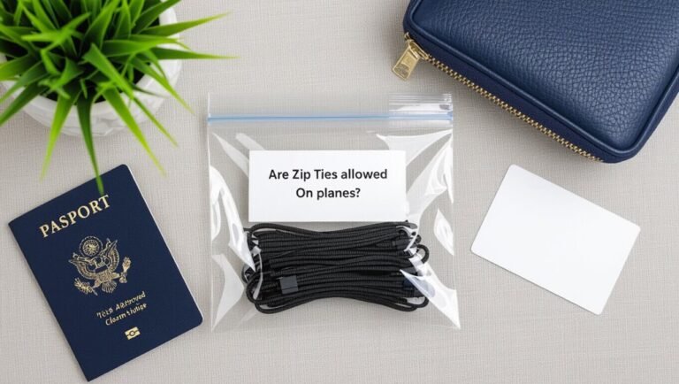 zip ties generally permitted